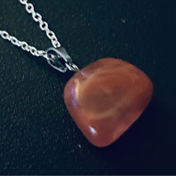 New Artisan Handmade Cherry Quartz S925 Sterling Silver Natural Crystal Necklace - Picture 12 of 15